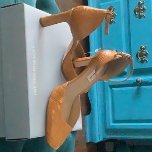 Brand new ANTONIO MELANI Janellie style shoes in a beautiful Riche Ochre color.